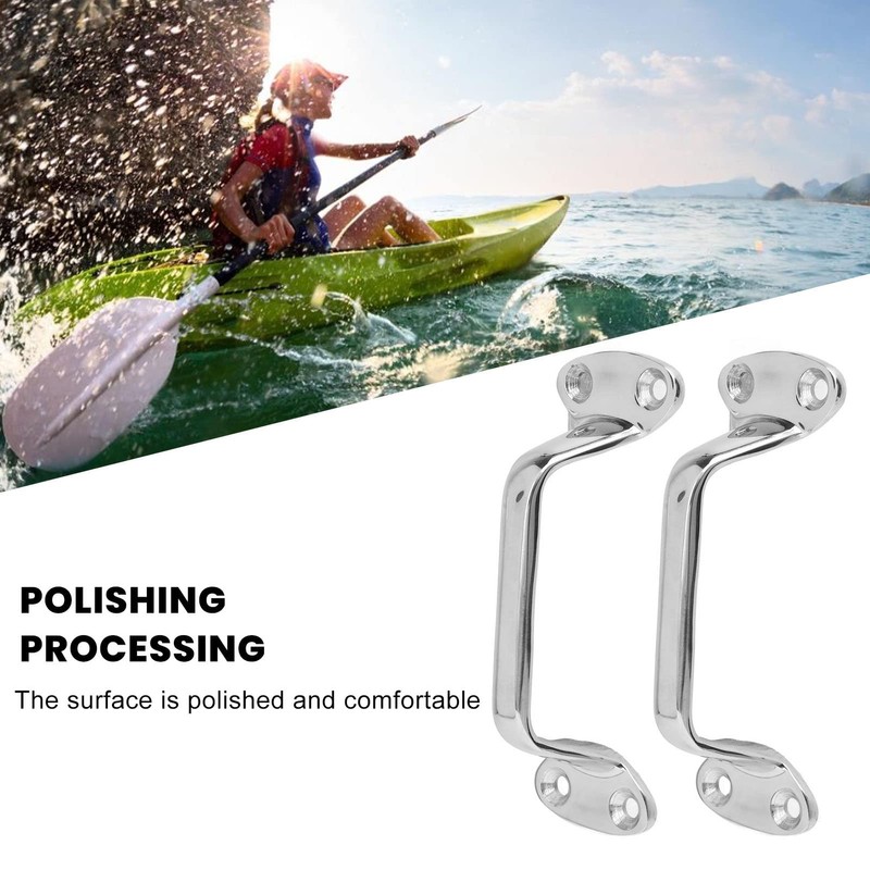 Marine Grab Handle 2Pcs, Stainless Steel Boat Handrail Marine Handle