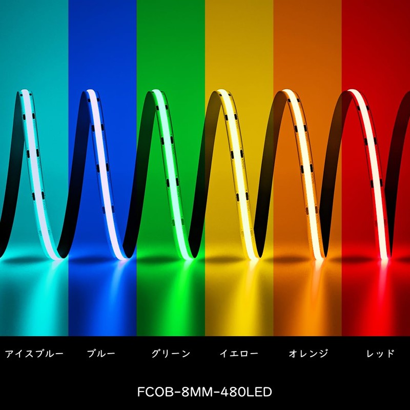 BTF-LIGHTING FCOB COB LED Tape Light High Density Flexible LED
