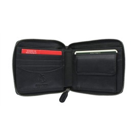 VISCONTI Heritage Camden Zip Around Leather Wallet RFID and Tap and Go HT14 Black
