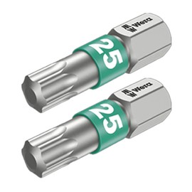 2 Torx T25 Stainless Steel Bits - Made in Germany Bit TX25