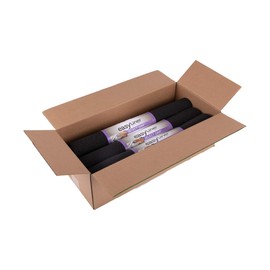 Duck Select Grip Easy Liner Shelf Liner 12" Wide Kitchen Pack, 6-Rolls, Each 10' Length, Black