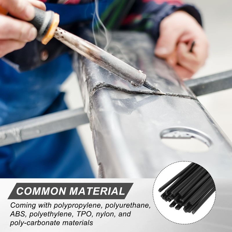 YELARXI Plastic Welding Rods, 9.8 Inch PE Welder Rod High-Strength