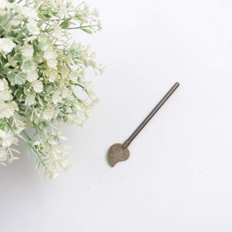 uxcell Metal Household Chinese Leaf Style Cabinet Key Latch Door
