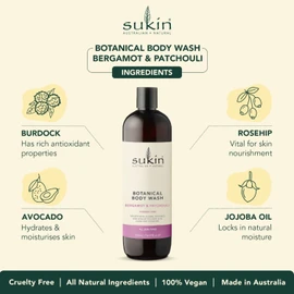 Sukin Sukin Botanical Body Wash Bergamot & Patchouli 500Ml Cap