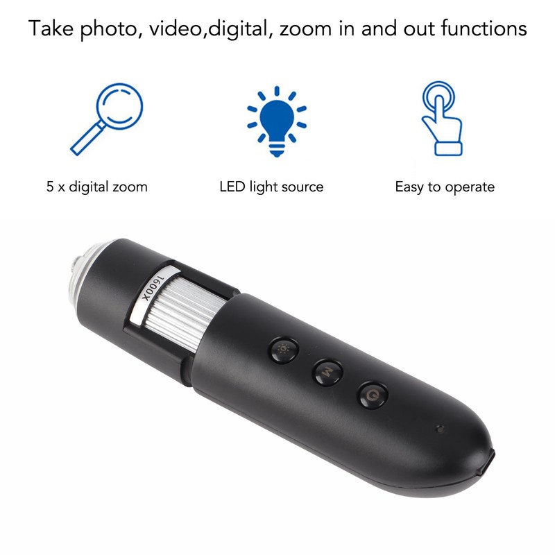 Digital Microscope Wireless WIFI 1600X Super HD Handheld Microscopes Electronic