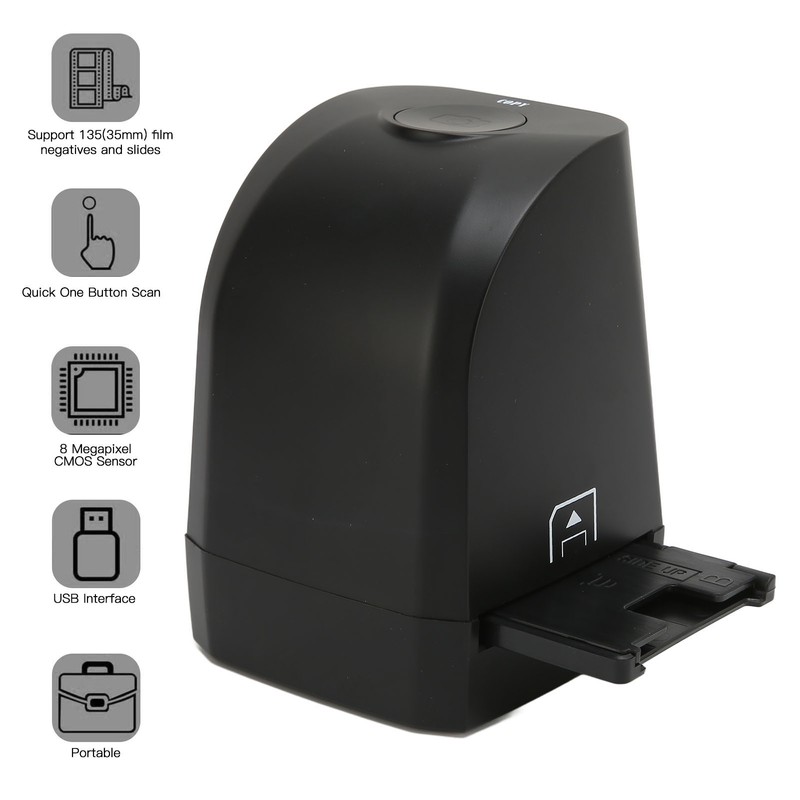 135mm 35mm Film Negatives Slides Scanner 8MP CMOS Sensor Portable