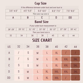 Gailife Scalloped Womens Bras No Underwire Wireless Seamless Bra Push Up Bralette Full Coverage Comfort Raceback Everyday Bra -XXL/Dark Grey (Magic Black)