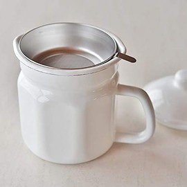 Cozy Cook, Enameled Product Series, Hexagonal Oil Pot, 1.1 Liter (White)