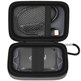 Carrying Case Compatible with Crucial X10/ X9 Pro 4TB/ 2TB/ 1TB Portable SSD, External Solid State Drive Hard Storage Holder Bag Fits for USB-C Cable (Box Only)（Dark-Grey）