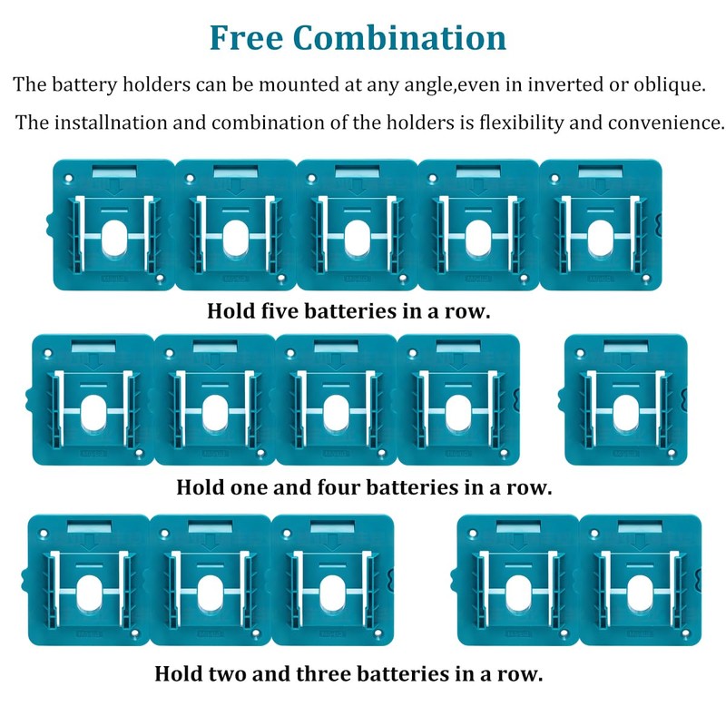 QUASION Battery Holder for Makita 18V Battery,Wall Mount Batteries Storage