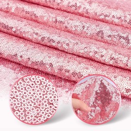 yuboo Pink Sequin Table Runners 12''x 72'', Fabric Glitter Table Runner for Wedding Birthday Party Supplies Valentine's Day Mothers Day Decorations Bachelorette Bridal Baby Shower Christmas Decor