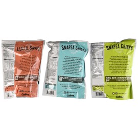 Harvest Snaps Snapea Crisps and Lentil Snaps 3 Flavor Variety Bundle: (1) Snapea Crisps Lightly Salted, (1) Snapea Crisps Wasabi Ranch, and (1) Lentil Snaps Tomato Basil , 3-3.3 Oz. Ea. (3 Bags Total)