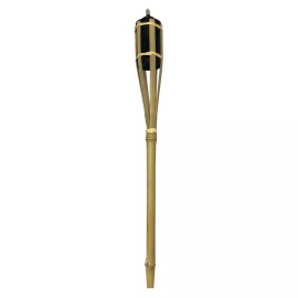 Enchanted Garden 24" Bamboo Torch with 8 oz. Refillable Fuel Canister and Fiberglass Wick