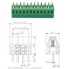 PCB Screw Terminal Connector, 12 Pin 2.54 mm Pitch Screw