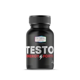 Natural Energy Testo Energy Forte 60 Cápsulas – L-Arginina 500 mg y L-Citrulina 500 mg – Suplemento para Hombre con Zinc, Vitamina B6 y D3 – 30 Porciones