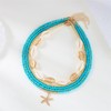 RadiVibe Boho Layered Starfish Necklaces for Women Puka Shell Necklaces