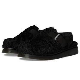 Dr. Martens Men's Jorge II Faux Fur Lined Deluxe Borg Slingback Mules, Black, 14