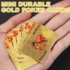 1 Deck Mini Gold Card Playing Cards, Gold Cards, Plastic