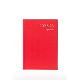 Collins Essential A5 Day A Page 2022-23 Mid-Year Diary - Red, A5 (210 x 148) (ESSA51M.15-2223)