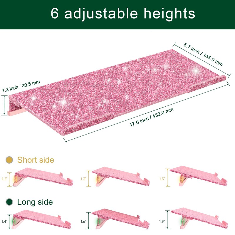 Computer Keyboard Stand for Desktop - 6-Level Height Adjustable Acrylic