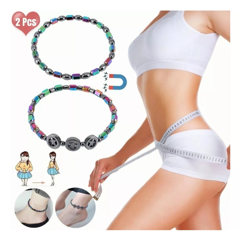 MINI BOXX 2pcs Tobillera Pulsera Deterapia Magnética,salud Adelgazante