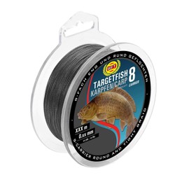 WFT TF8 Carp Black 300 m 0.18 mm 13 kg - Carp Line, Braided Fishing Line for Carp Fishing, Line for Carp Fishing