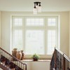 GLOBE Electric 65904 3-Light Bronze Semi-Flush Mount Ceiling Light Fixture