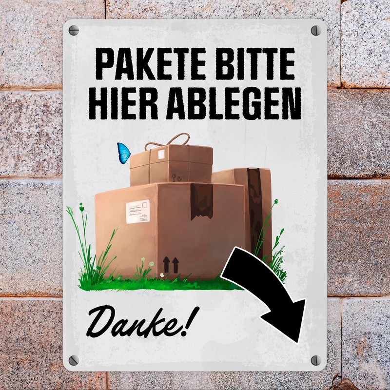 Metal Sign 15 x 20 cm - Arrow Right Tin