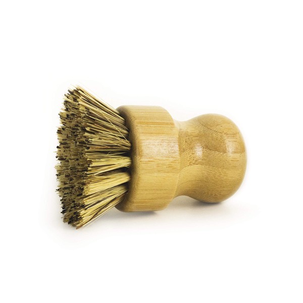 Natural Bamboo Scrub Brush with Palm and Sisal Fibers by