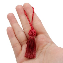 TEXTEX = Turk's Head Cuquillo Tassel. 5cm Long. 100% Viscose. Bag of 5 Units - (Garnet)