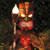 Yusat Tiki Statue with Solar Light, Solar Lamp Tiki Totem
