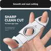 roygra Cigar Cutter with Leather Protector, Stainless Steel Double Blade