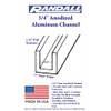 92" Long - Anodized Aluminum U-Channel 6063 Alloy T-6 Temper