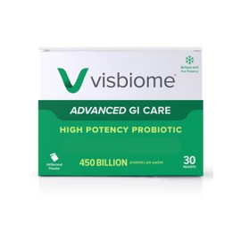 Visbiome® Advanced GI Care - High Potency Probiotic 450 Billion Strength - 30 Packets Unflavored Powder - Original De Simone Formulation - Shipped Cold in Recyclable Cooler with Temperature Monitor.