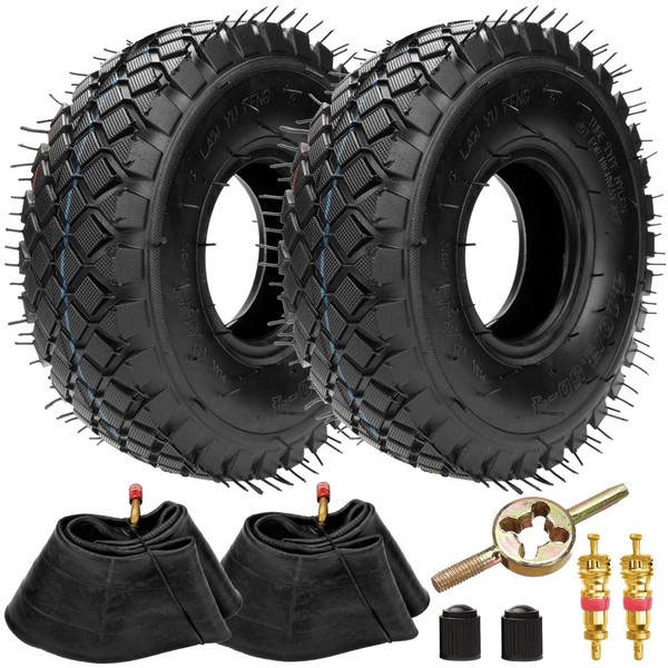 FVRITO Set of Two 4.10/3.50-4 4.10-4 410-4 Tire and Inner
