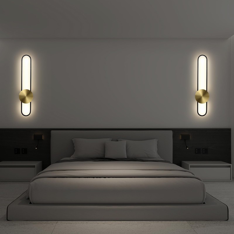 JAYMP Modern Wall Sconce 4000K Dimmable LED Wall Light Fixture,