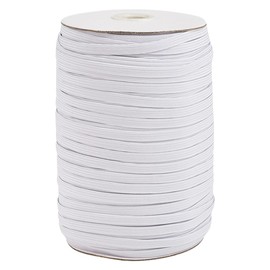 BESPORTBLE Elastic Spool for Sewing - 1 Roll of Flat Knit Elastic Band - Versatile White Elastic Cord for Crafting and Clothing Projects Perfect for Home Use