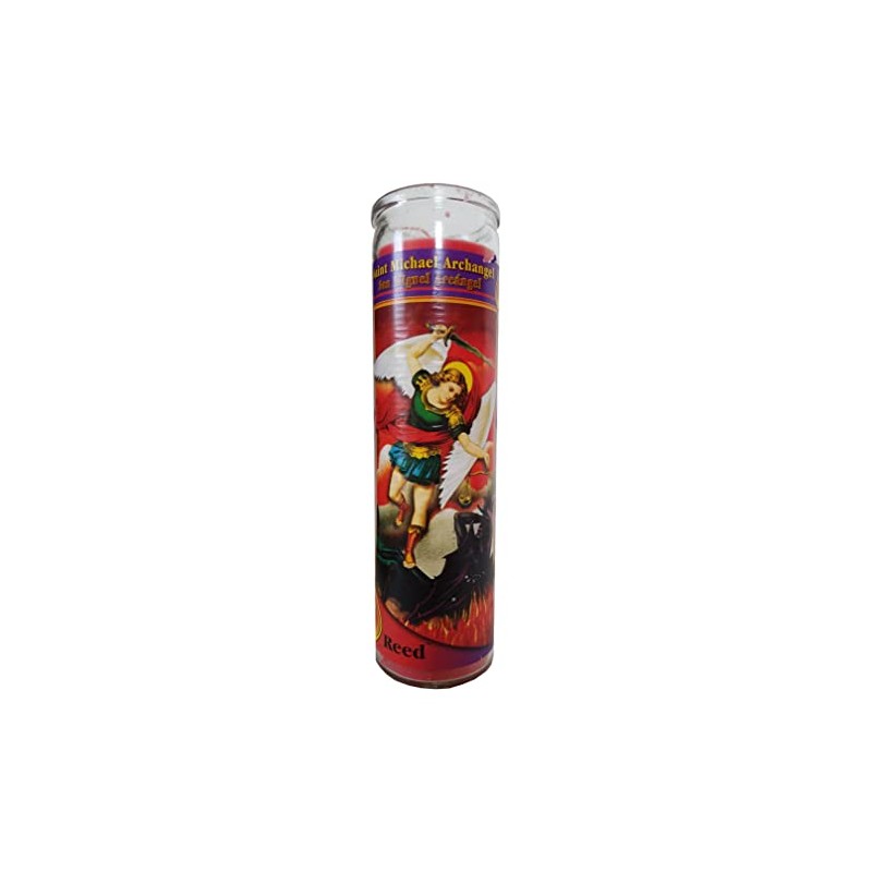 Staci19 Saint Michael Archangel (San Miguel Arcangel) Red Pillar Devotional