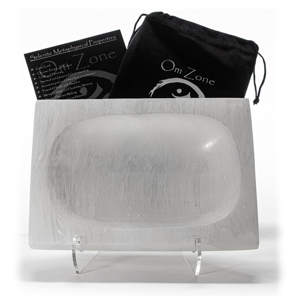 Large Selenite Bowl 6" x 8" Polished Selenite Crystal Charging Station for Cleansing and Charging Crystals and Collection of Crystals and Healing Stones