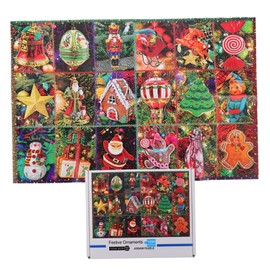 FELTECHELECTR 1000pieces Christmas Puzzle Thickened Jigsaw Toy for Relaxing Assembly for Festive Gatherings and