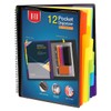 H4D 12 Pocket Poly Project Organizer, Spiral Multi Pocket Folder