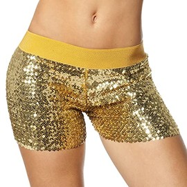 WILBERS & WILBERS 6431 Hot Pants with Sequins, Short Shiny Shorts, Party Outfit for Festival, Carnival