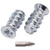 SKIR'CO (100 pcs) Zinc Plated Euro Screws 6.3 x 13