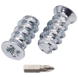 SKIR'CO (100 pcs) Zinc Plated Euro Screws 6.3 x 13 mm, Drawer Runner Screws, Flat Countersunk Head, Hinge Screws