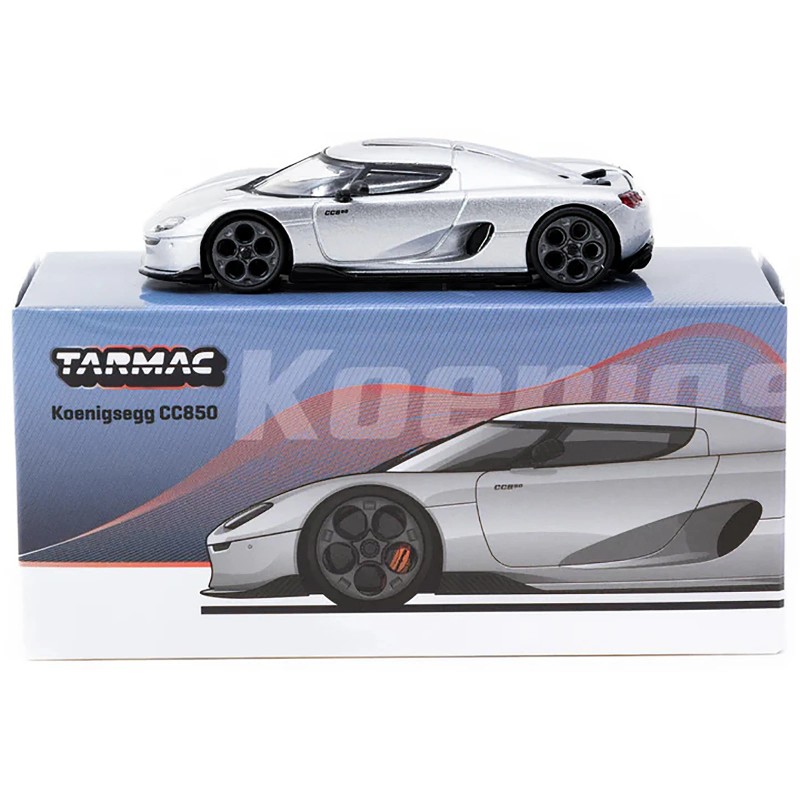 DCD for Koenigsegg CC850 Silver Metallic 1/64 Scale Diecast Model
