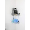Croydex Slimline Aluminium Two Tier Corner Basket Shower Caddy, Lifetime