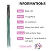 Dsoar Clip-In Dreadlock Extensions, 24 Inches, 3 Pieces, Handmade 0.6
