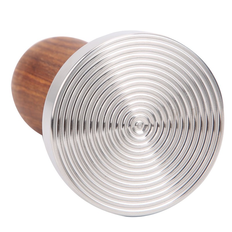 58mm Stainless Steel Coffee Tamper Wooden Handle Powder Pressing Tool