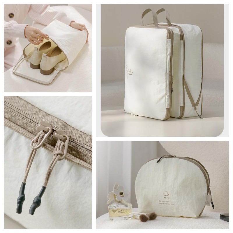 8 Piece Garment Bag, Beige