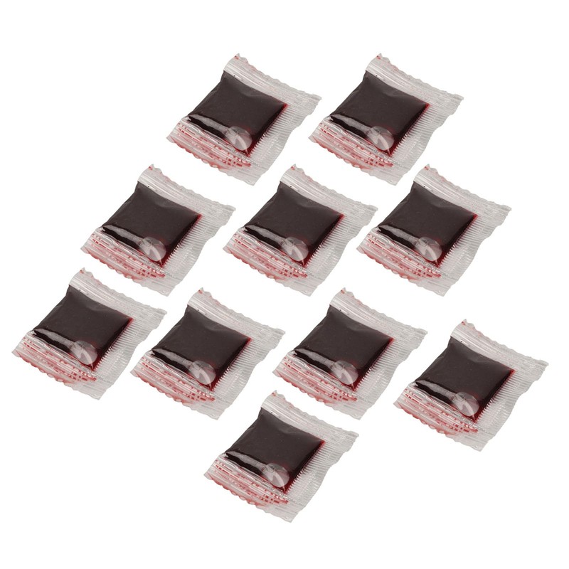10 Sacchetti 3ml di Sangue Finto di Halloween per Spettacoli